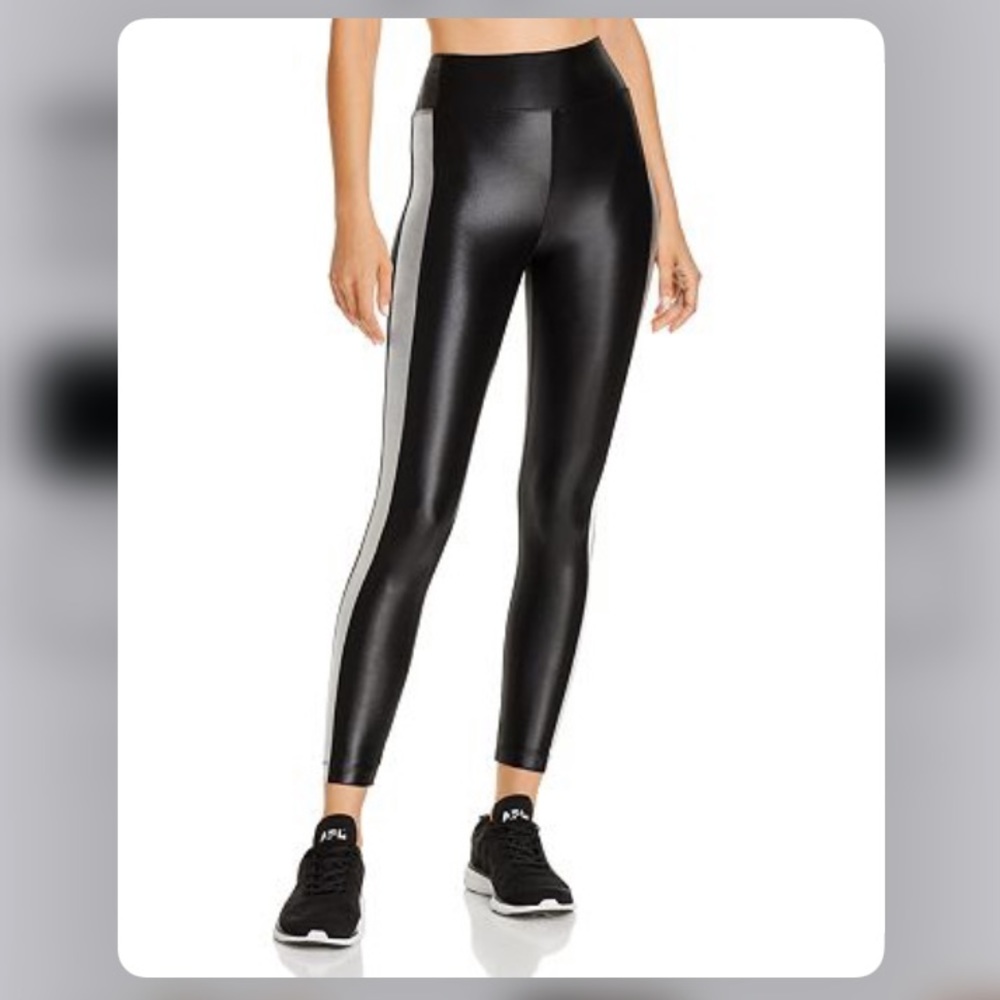Koral Dynamic Duo Leggings Black With Silver NWT